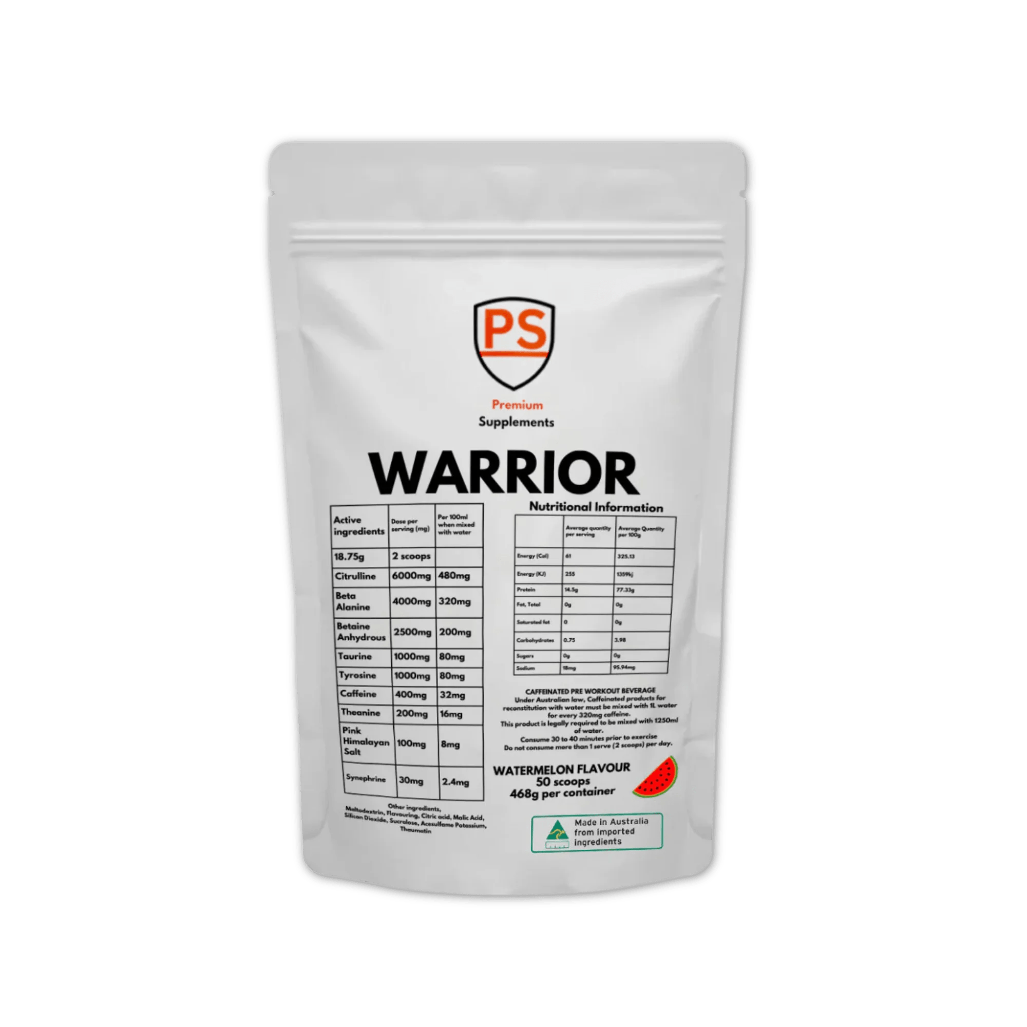 Warrior High - Stimulant Pre - workout - Premiumsupps