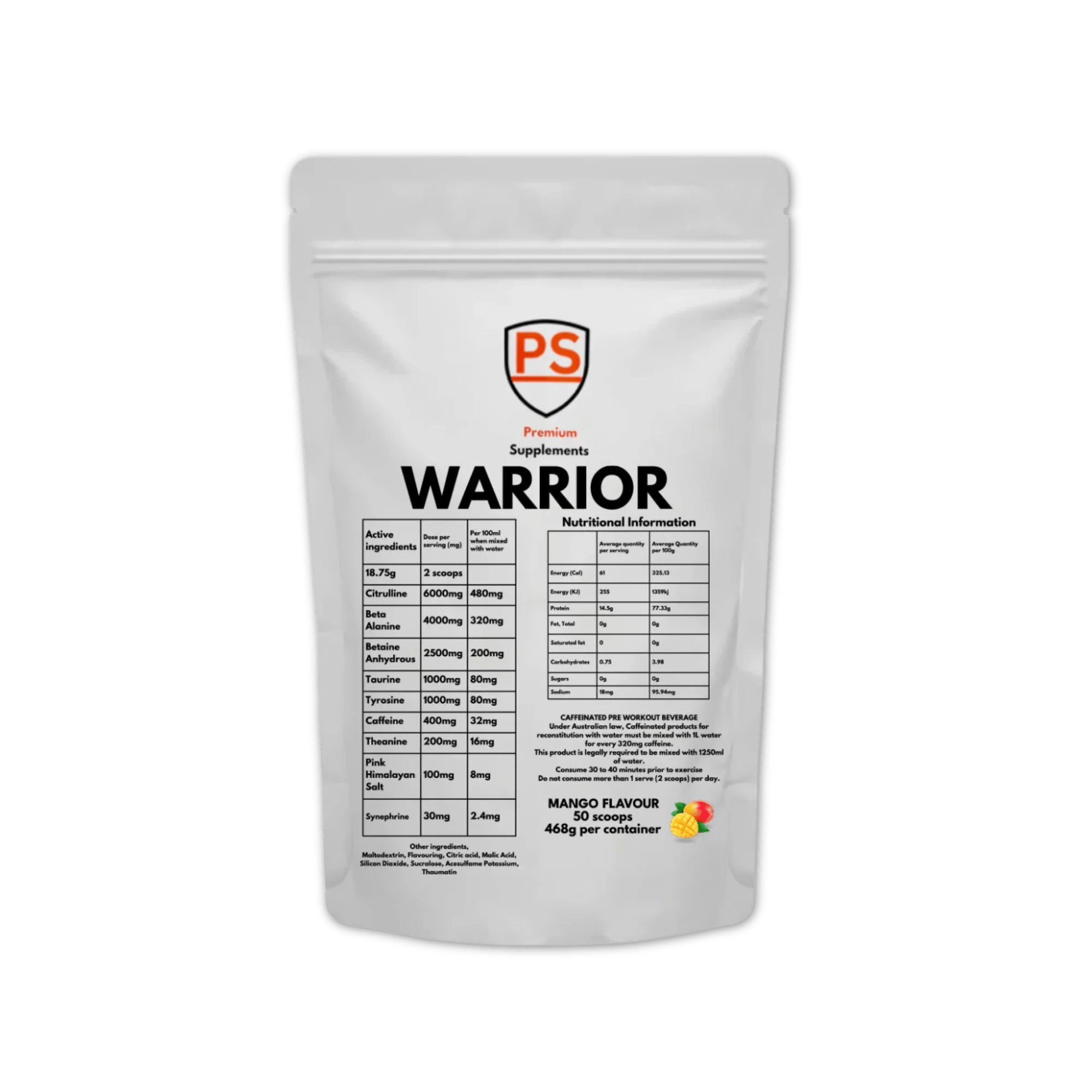 Warrior High - Stimulant Pre - workout - Premiumsupps
