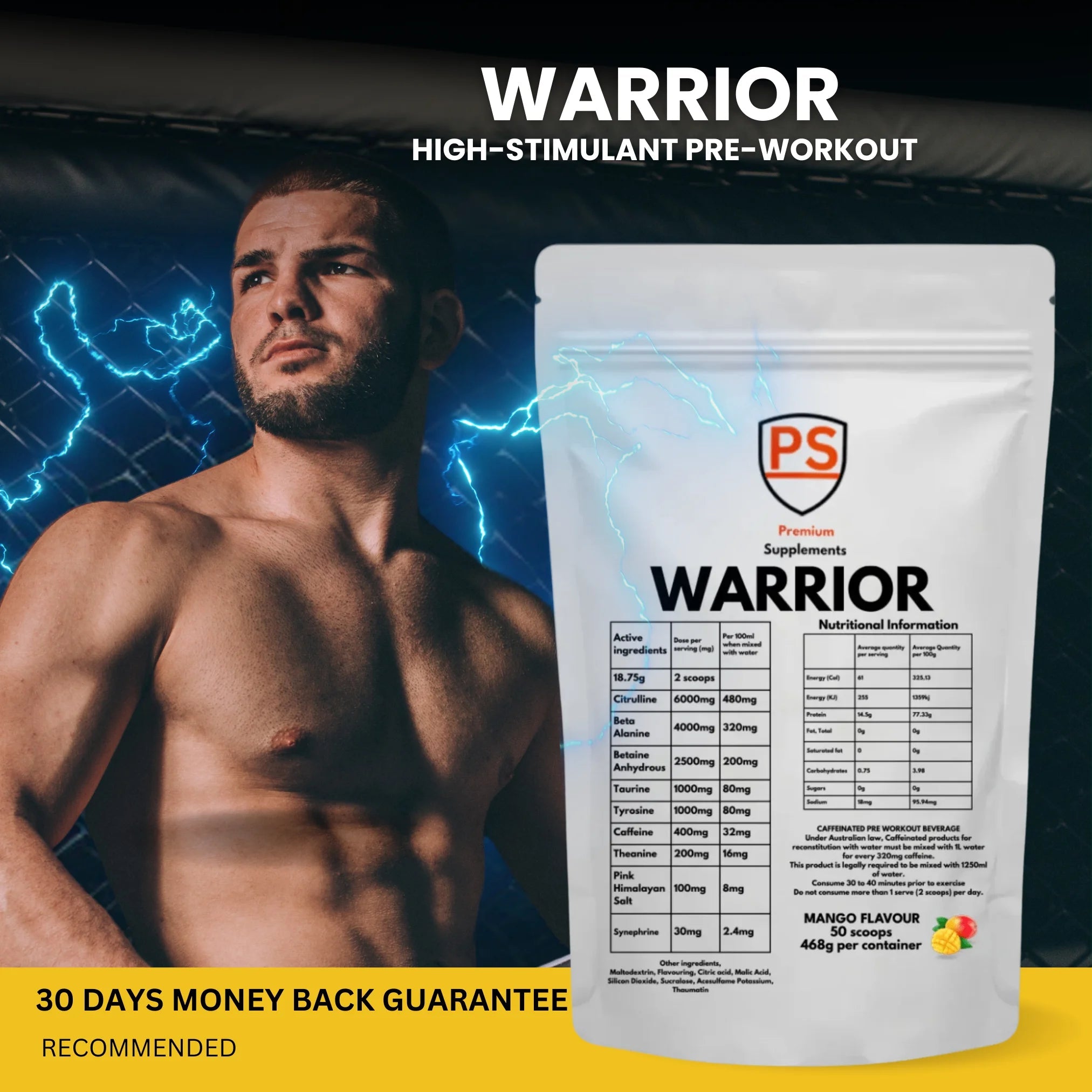 Warrior High - Stimulant Pre - workout - Premiumsupps