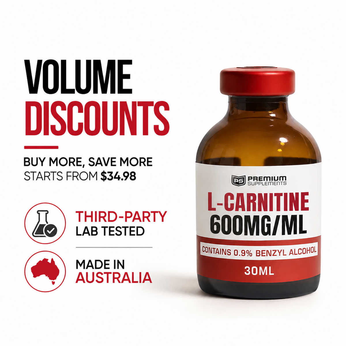 Liquid L-Carnitine 30ml by Premium Supps