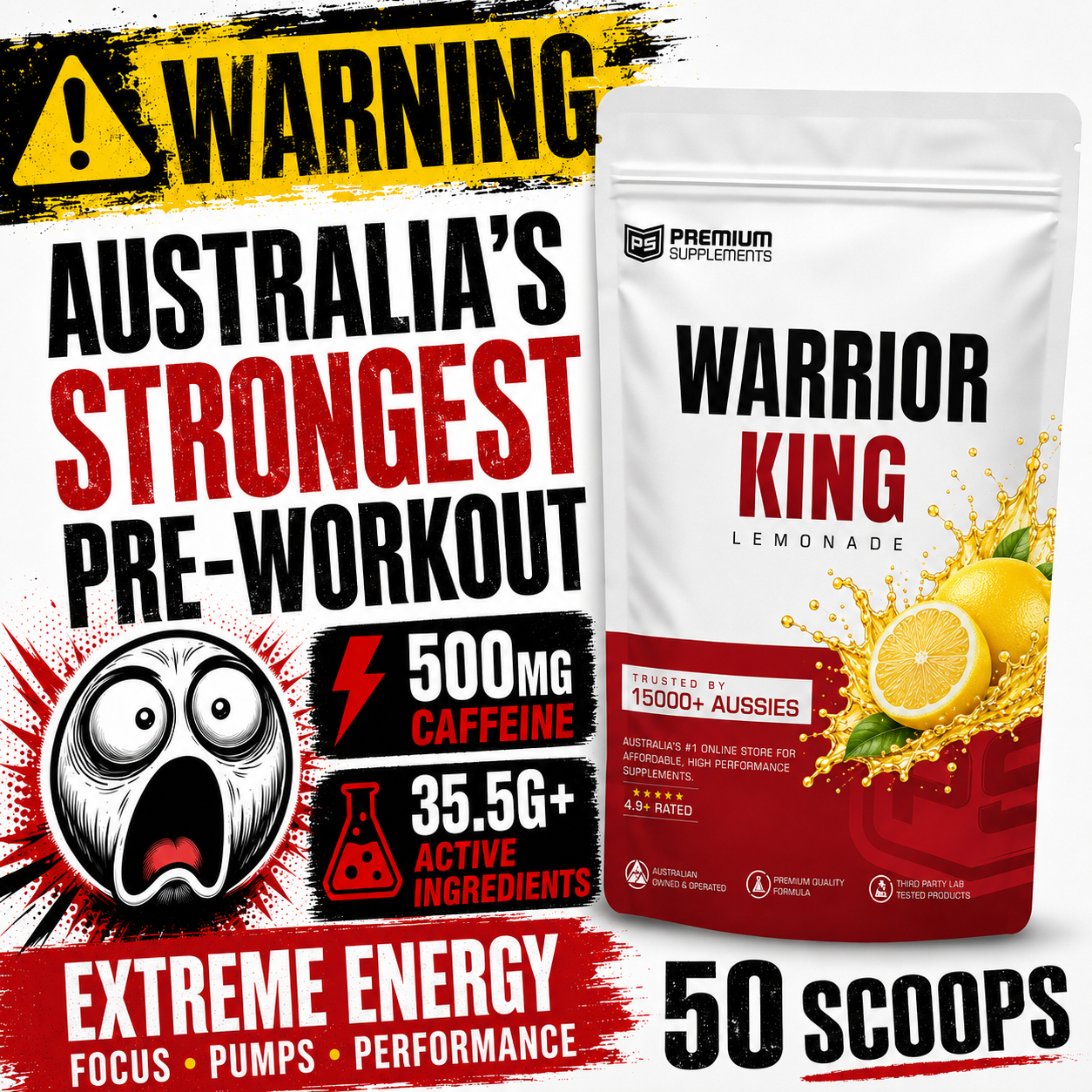 Warrior KING Ultra High-Stim Pre-workout