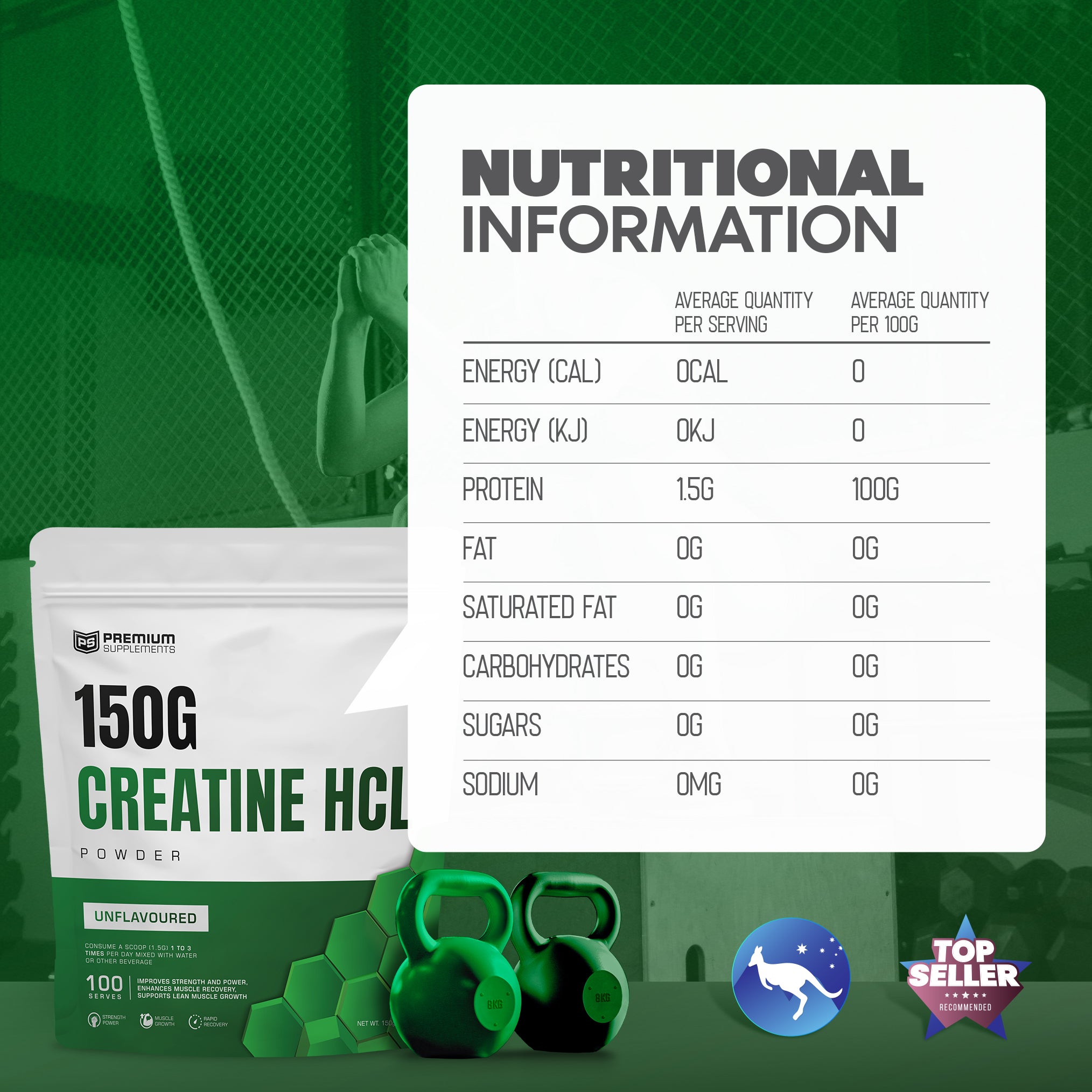Creatine HCL 150g