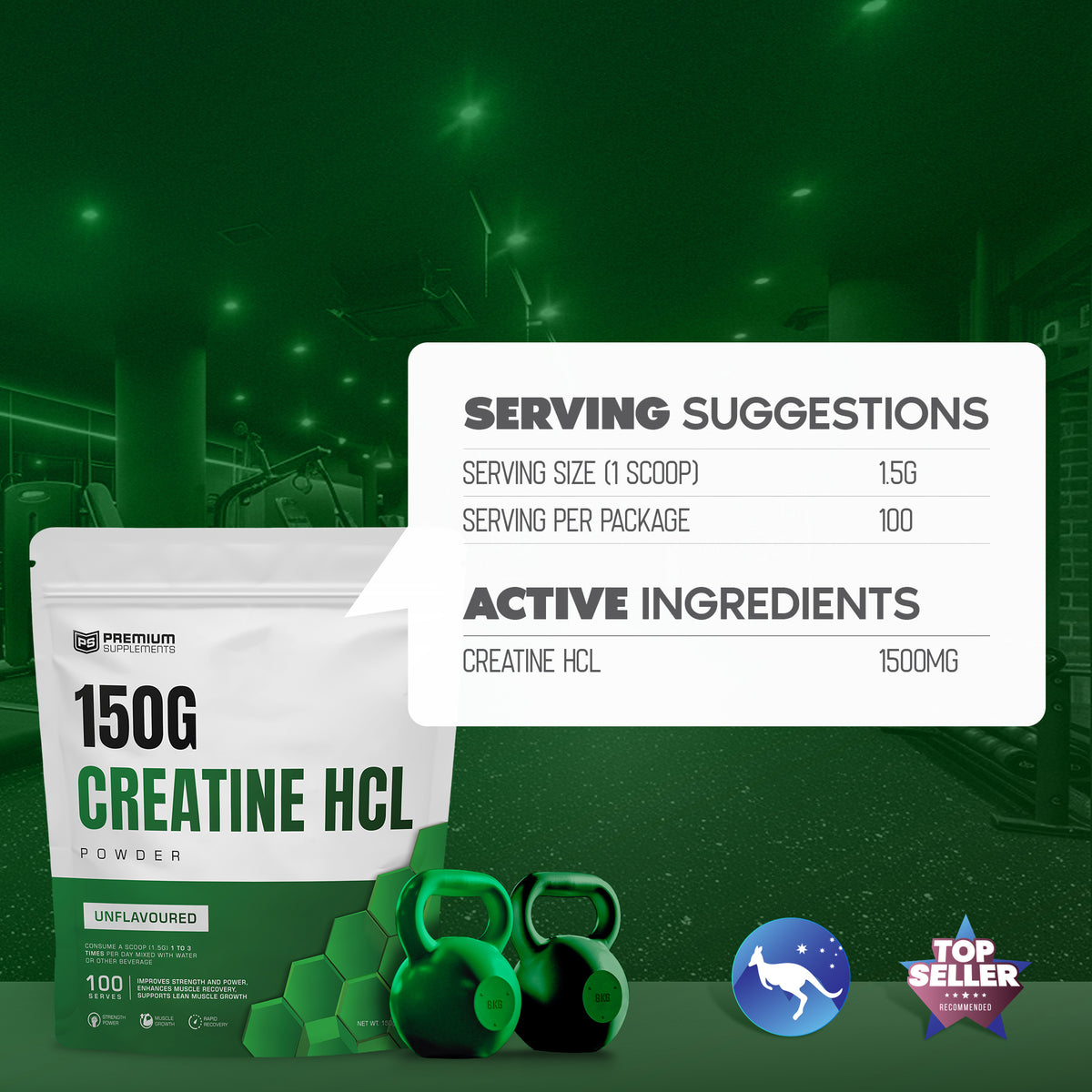 Injectable Creatine Creatine HCL 150g | Fast-Absorbing, No Bloat Formula – Premium Supps ...