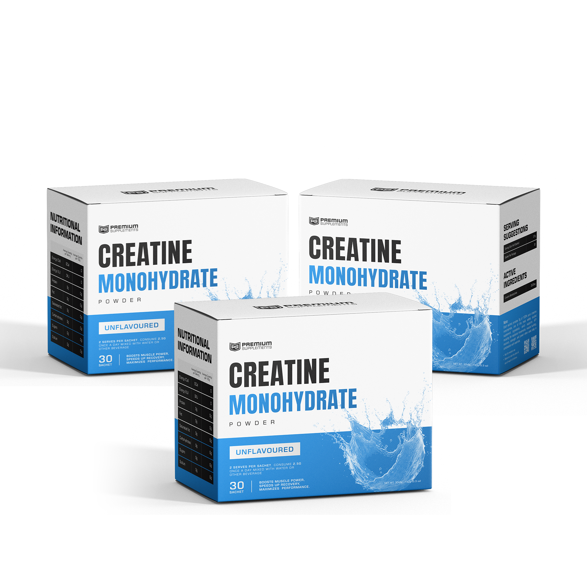 Micronized Creatine Monohydrate Sachets | 30 x 5g Travel Packets