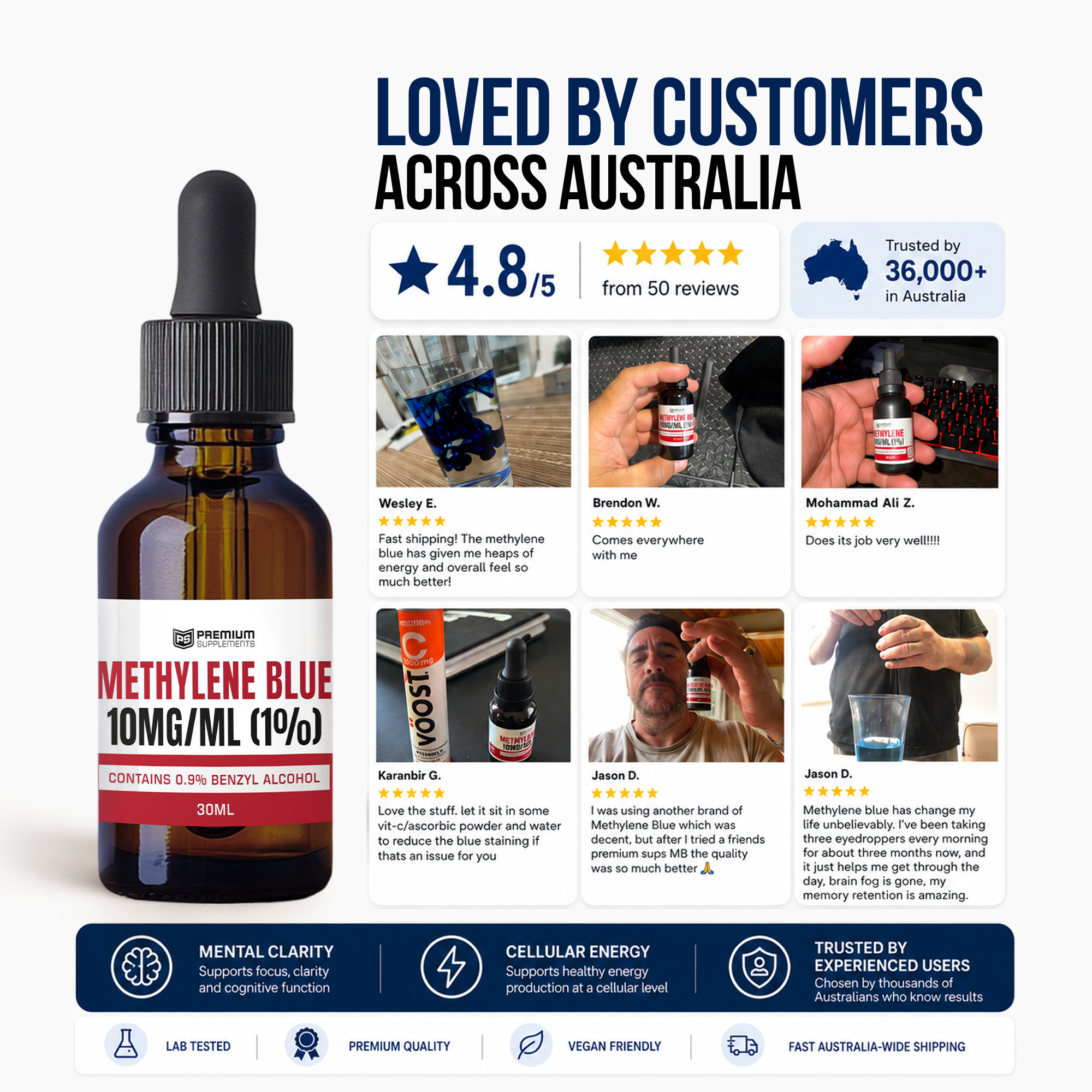 Methylene Blue 30ml 10mg/ml (1% solution)