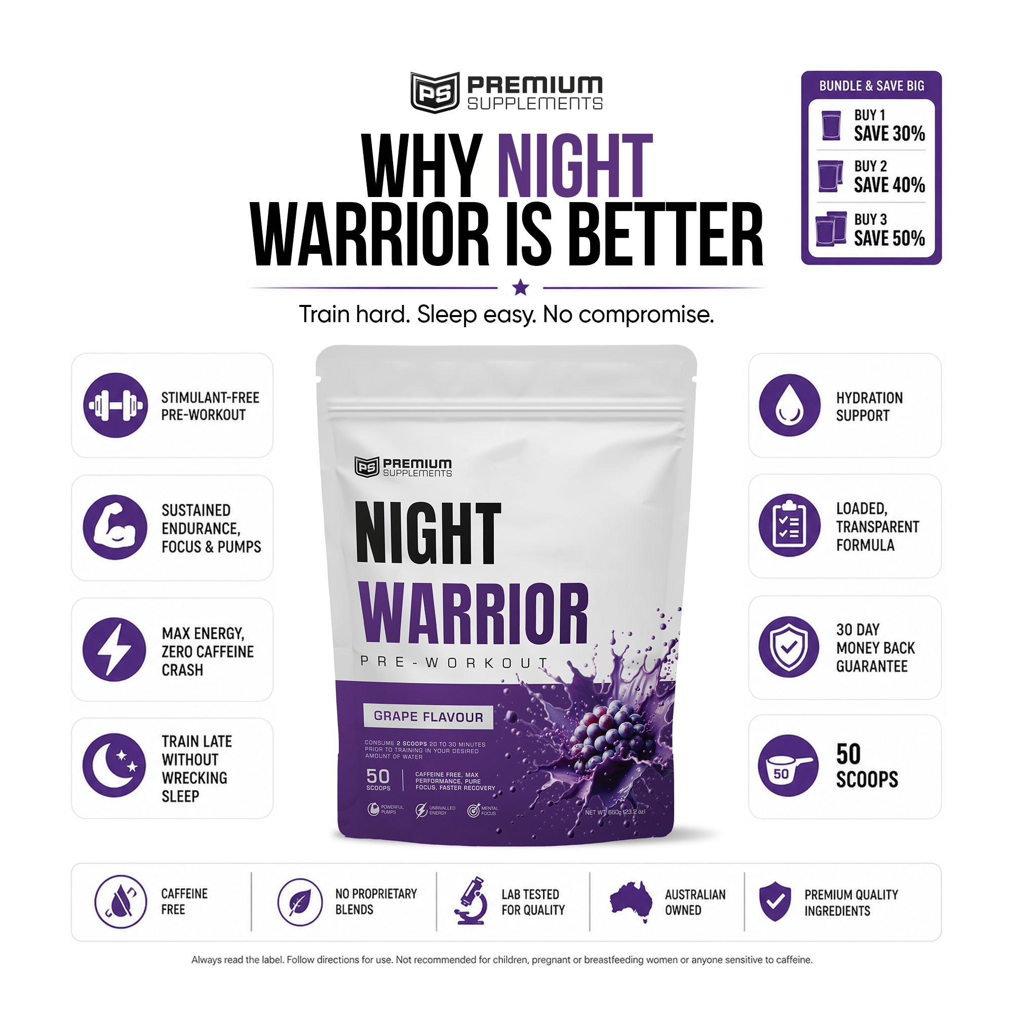Night warrior Caffeine-free Pre-workout