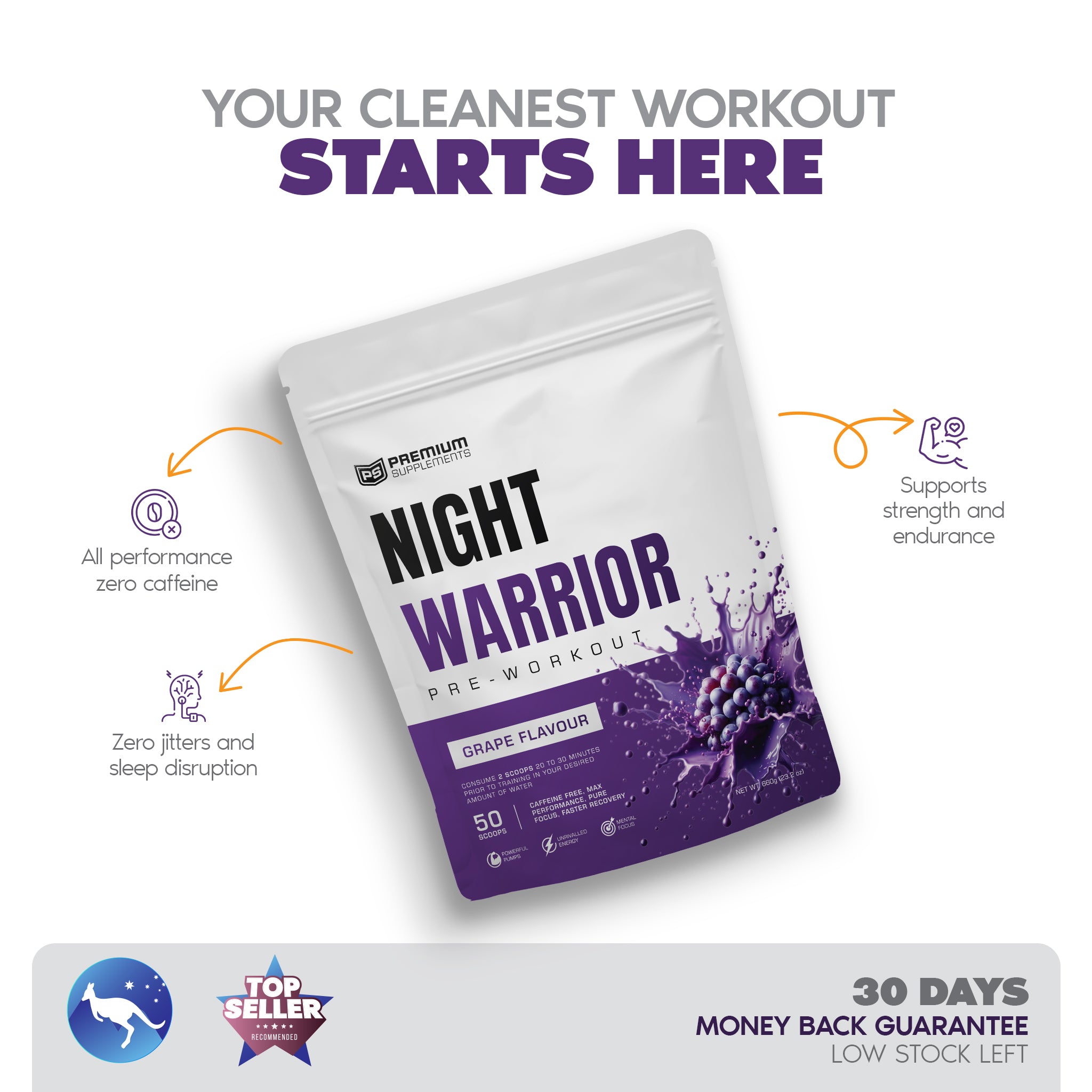 Night warrior Caffeine-free Pre-workout