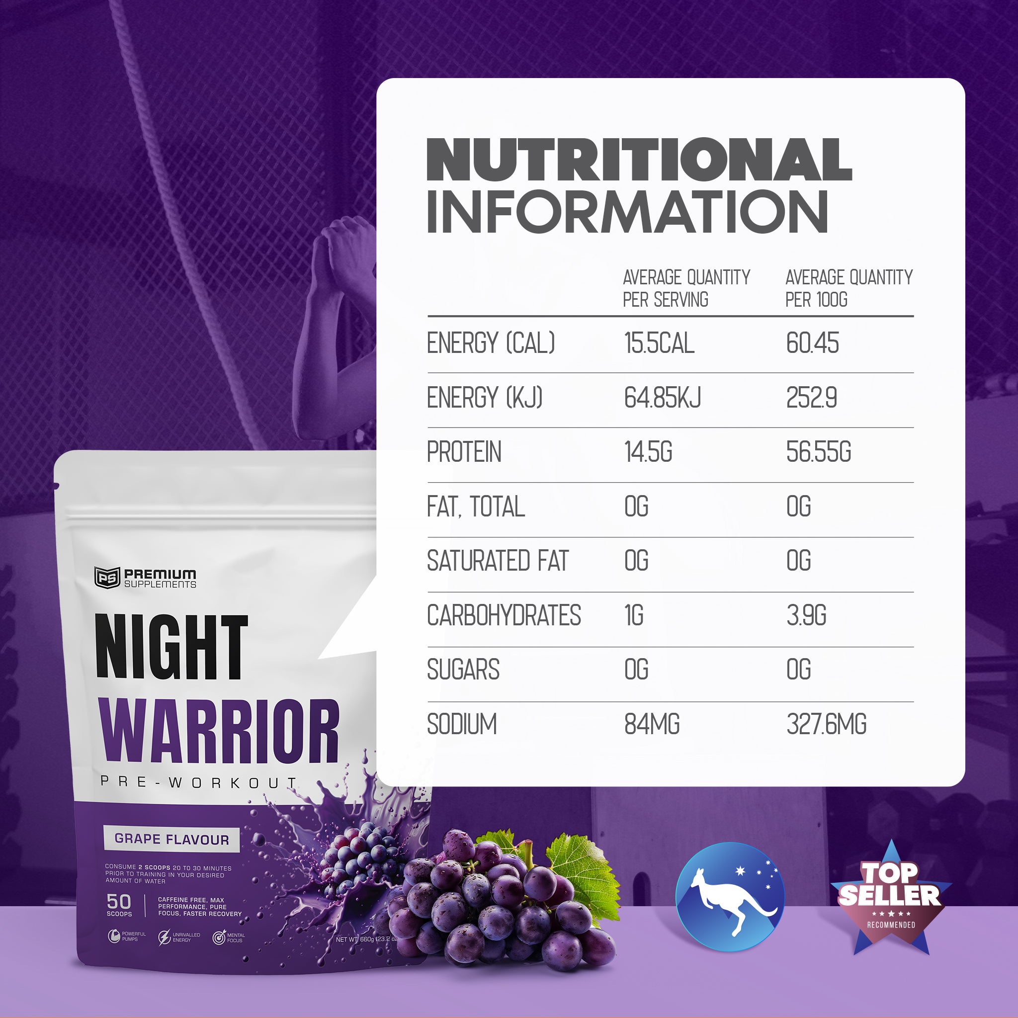 Night warrior Caffeine-free Pre-workout