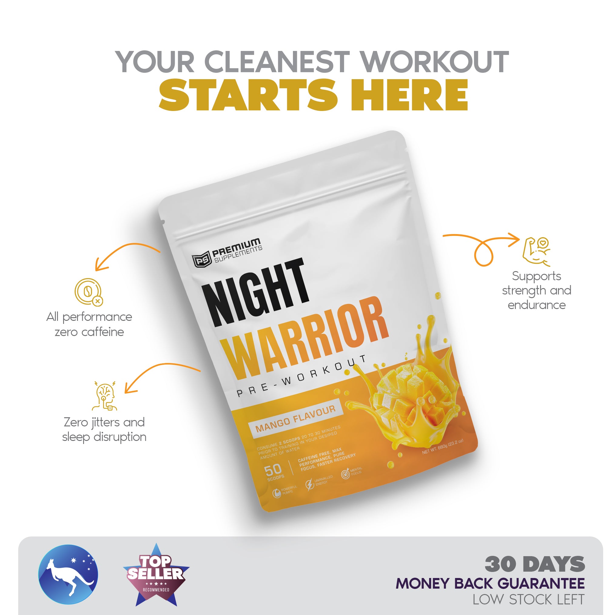 Night warrior Caffeine-free Pre-workout