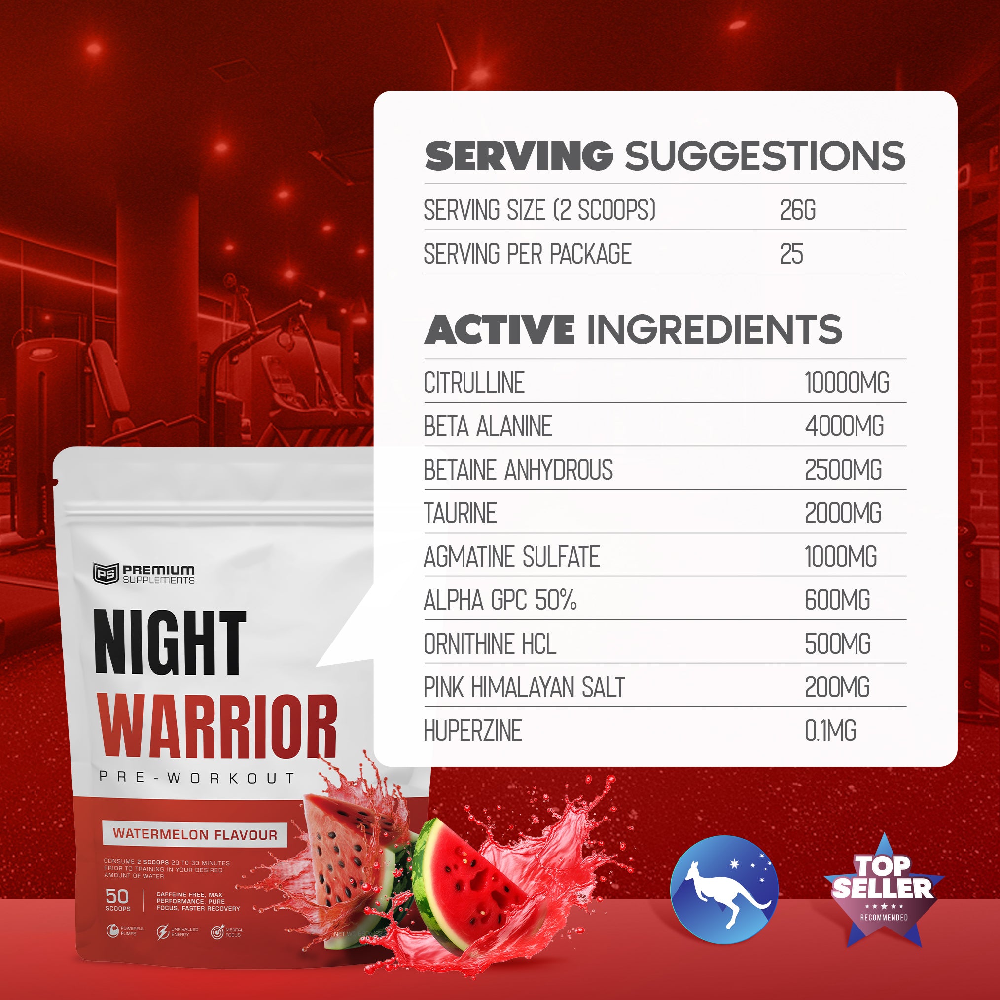 Night warrior Caffeine-free Pre-workout
