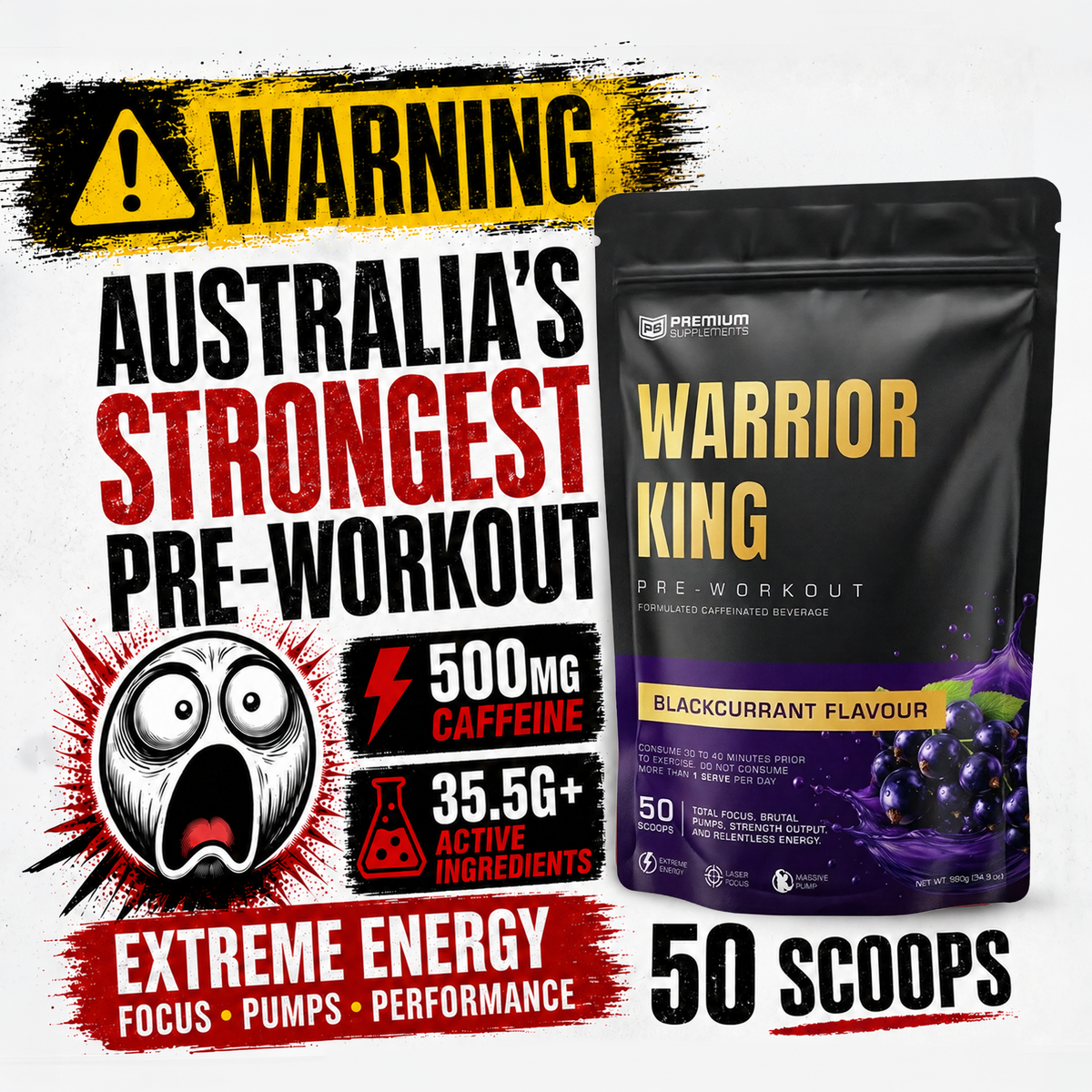 Warrior KING Ultra High-Stim Pre-workout