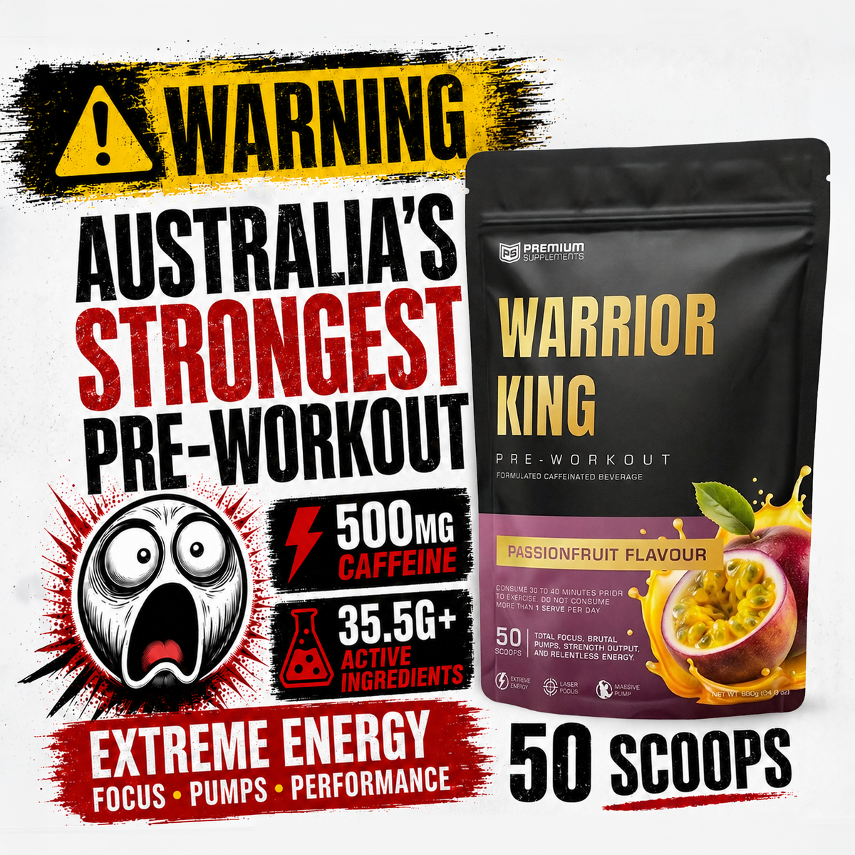 Warrior KING Ultra High-Stim Pre-workout