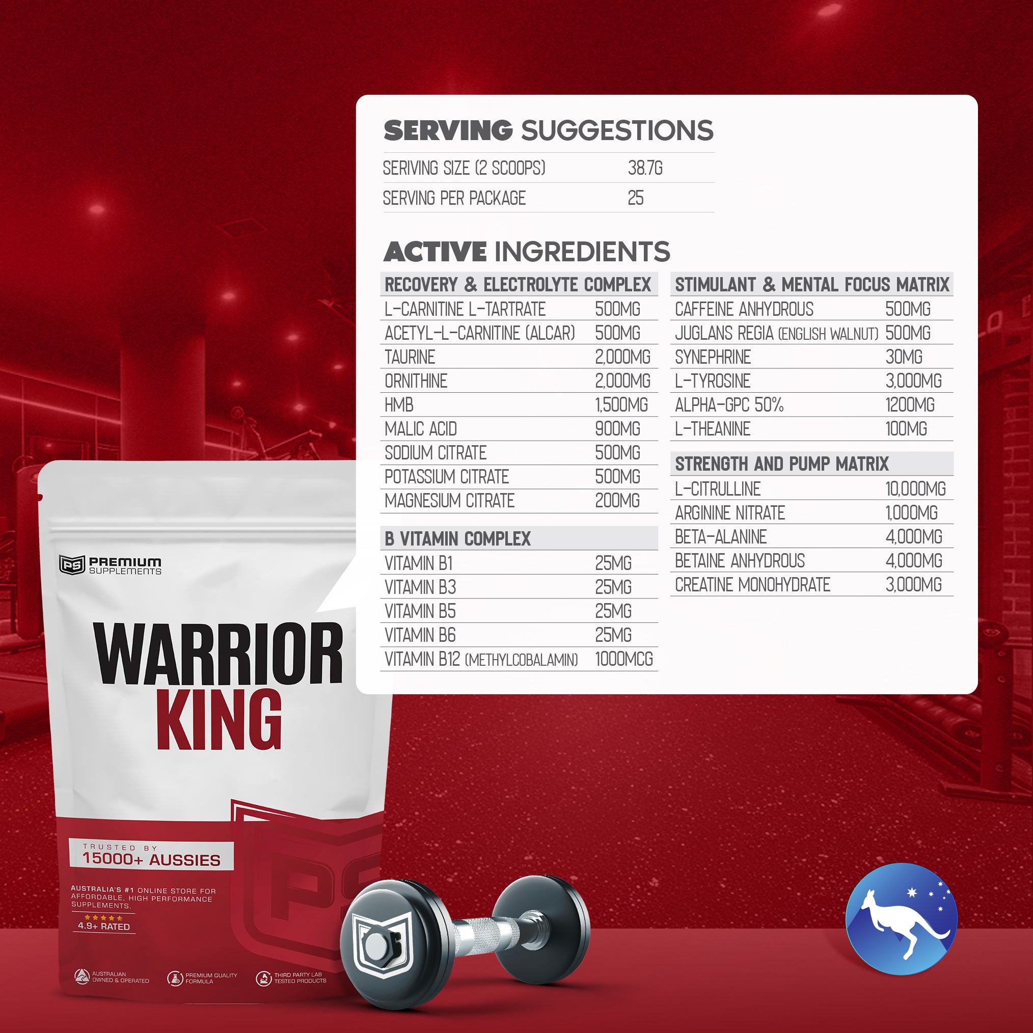 Warrior KING Ultra High-Stim Pre-workout
