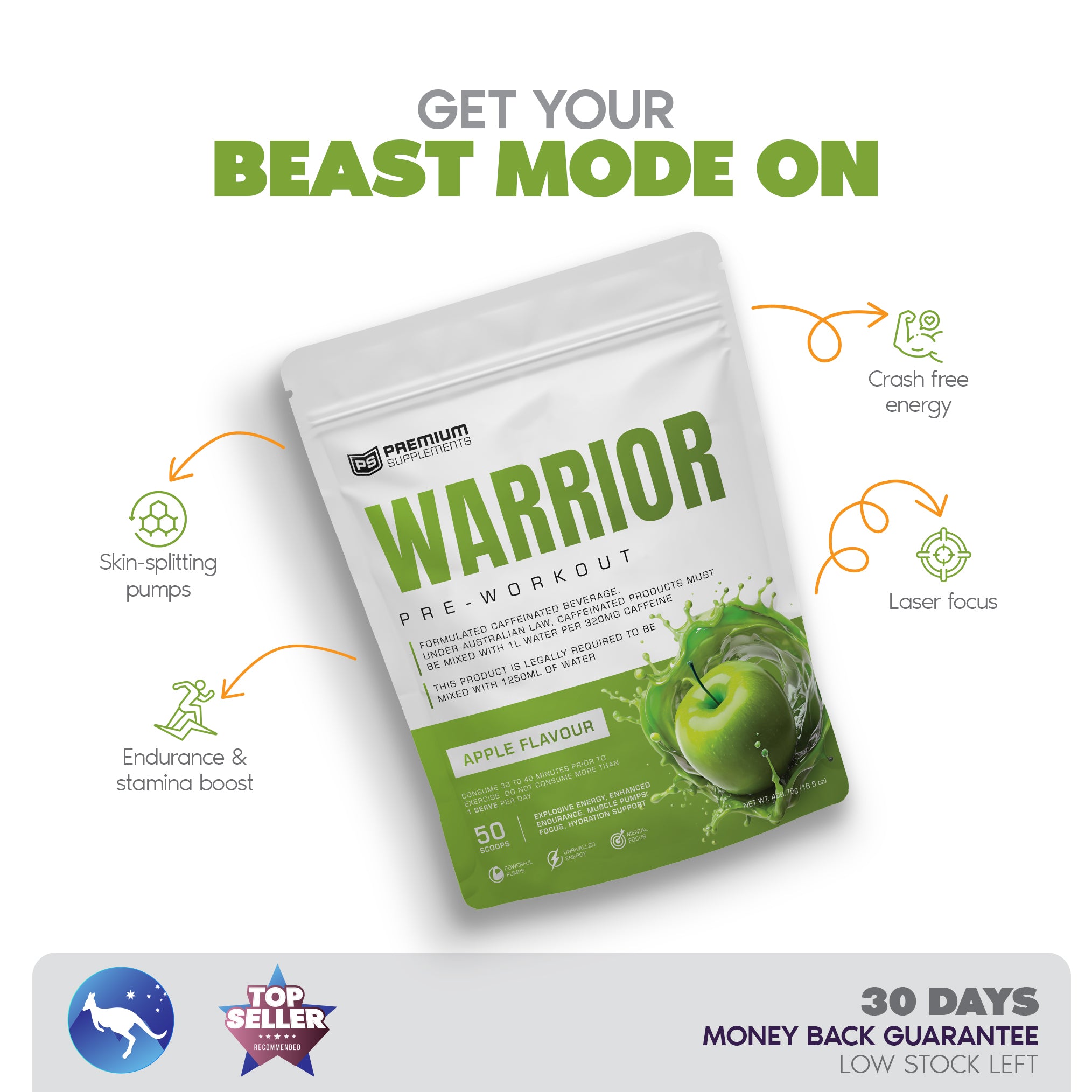 Warrior High-Stimulant Pre-workout