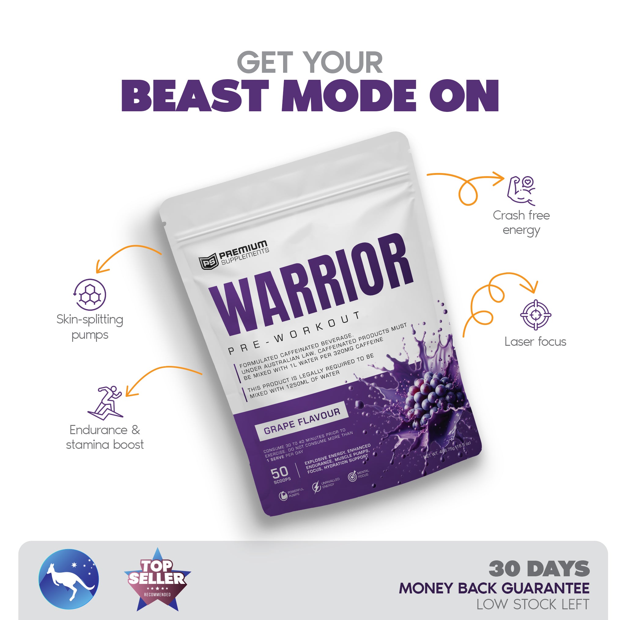 Warrior High-Stimulant Pre-workout