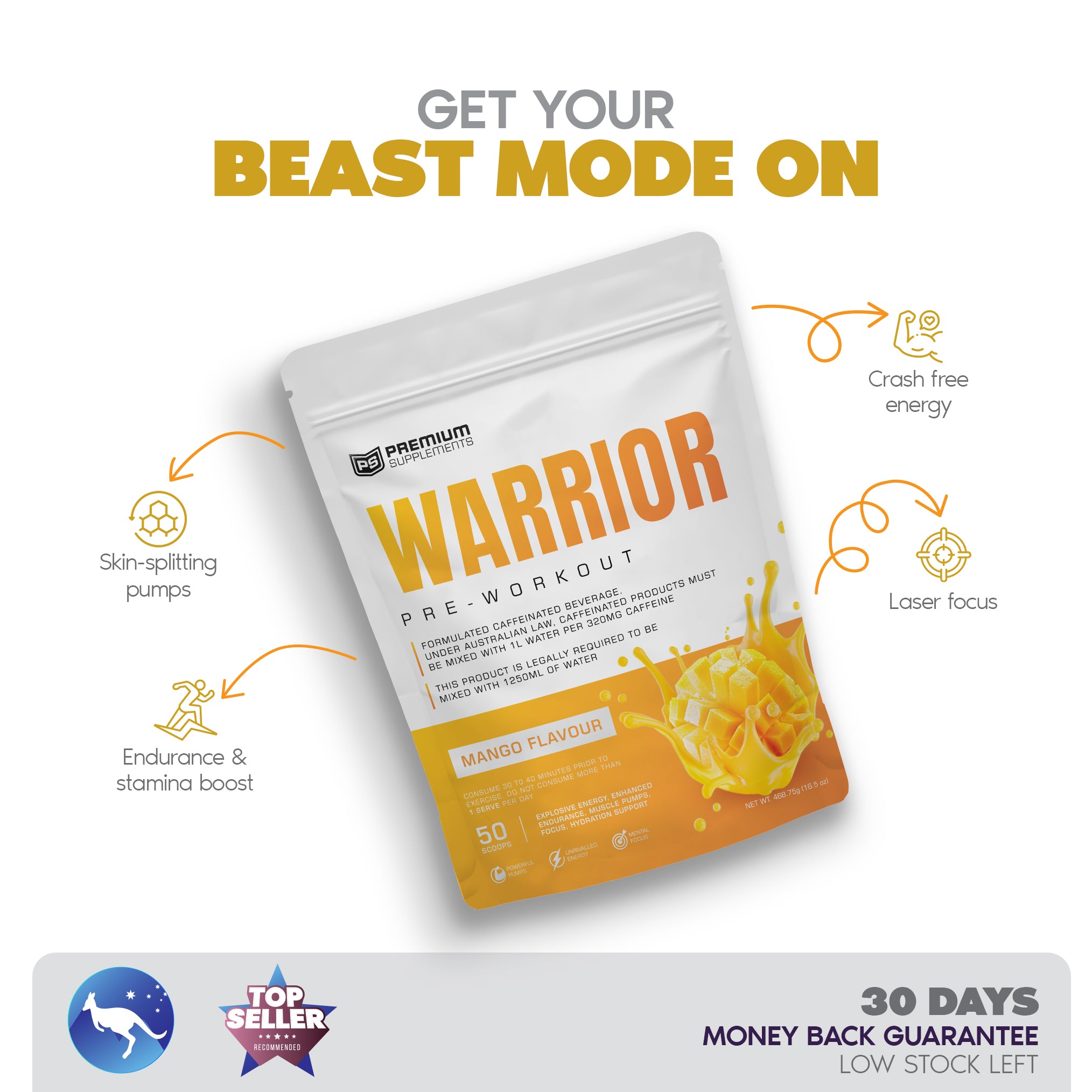 Warrior High-Stimulant Pre-workout