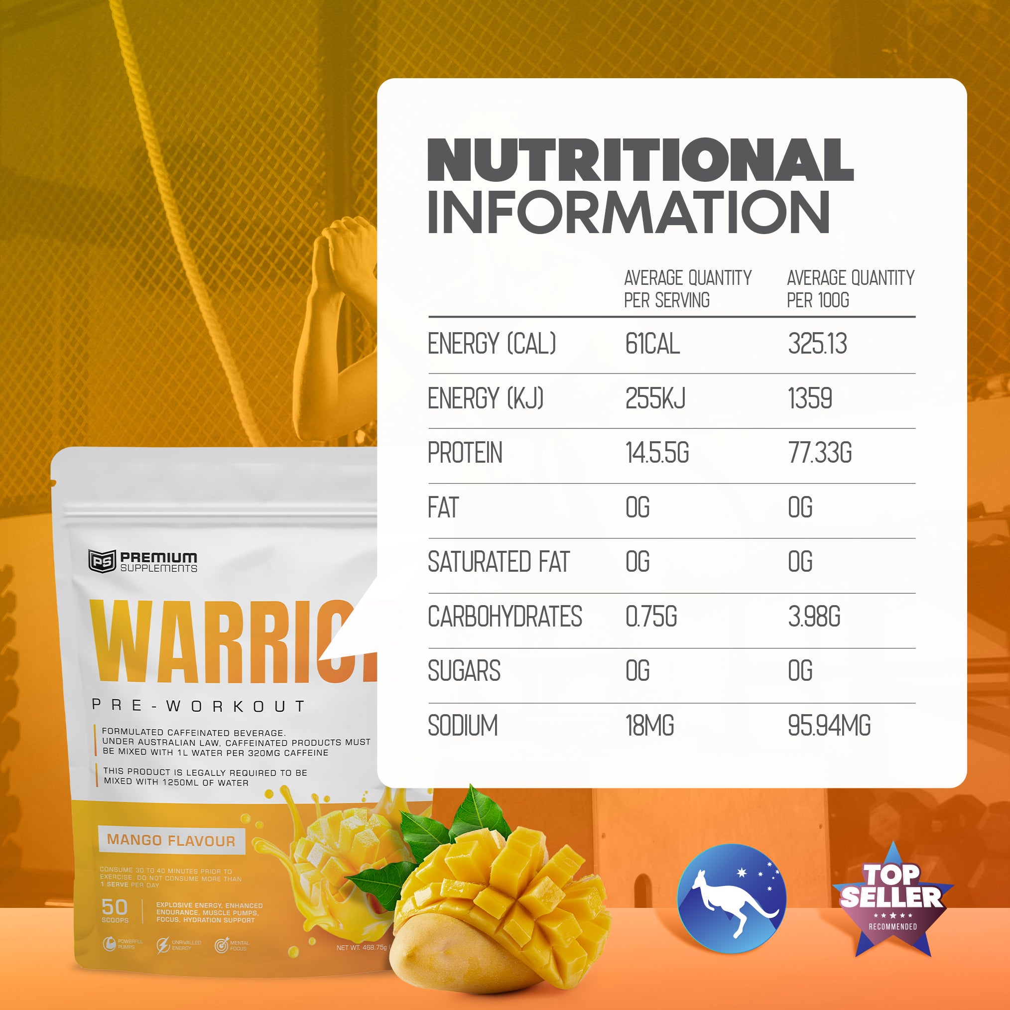 Warrior High-Stimulant Pre-workout