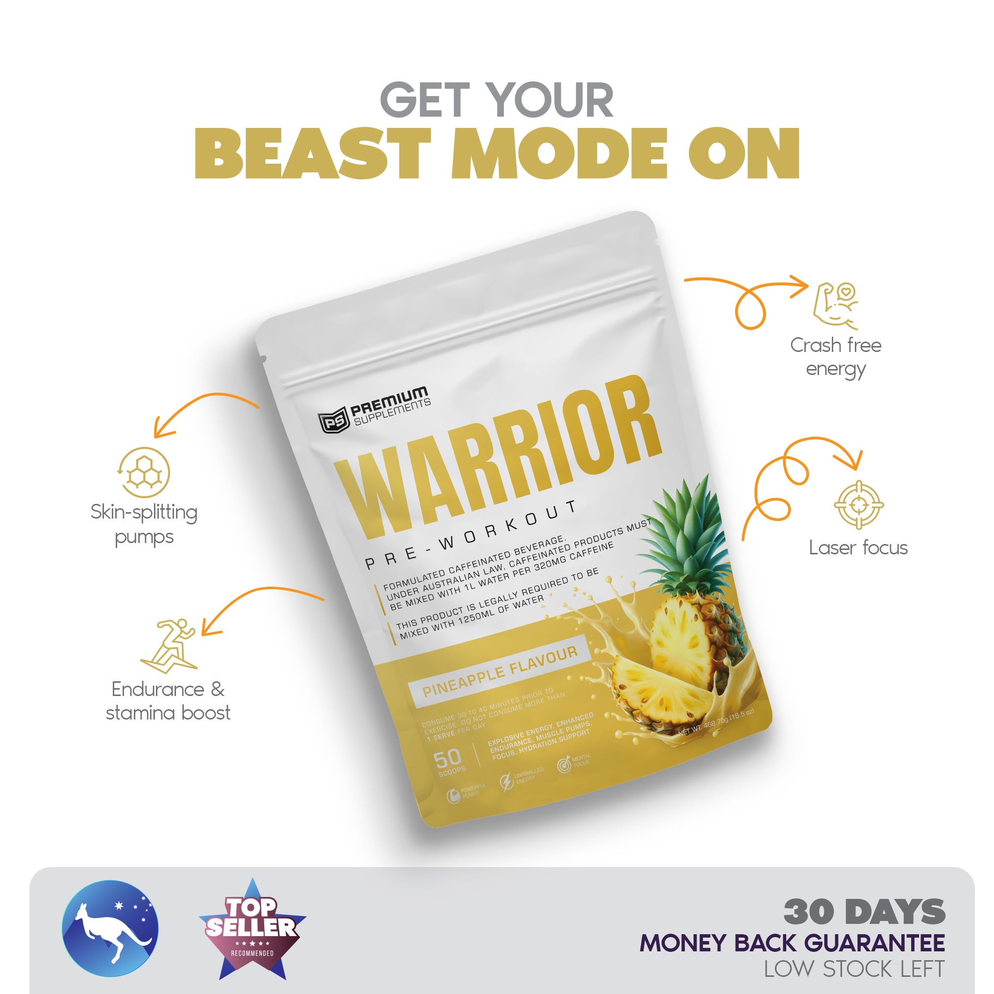 Warrior High-Stimulant Pre-workout