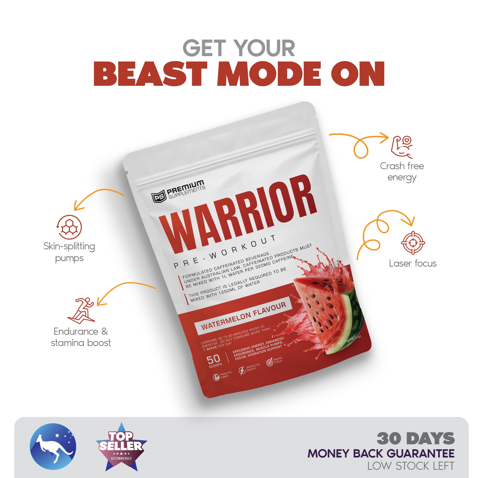 Warrior High-Stimulant Pre-workout