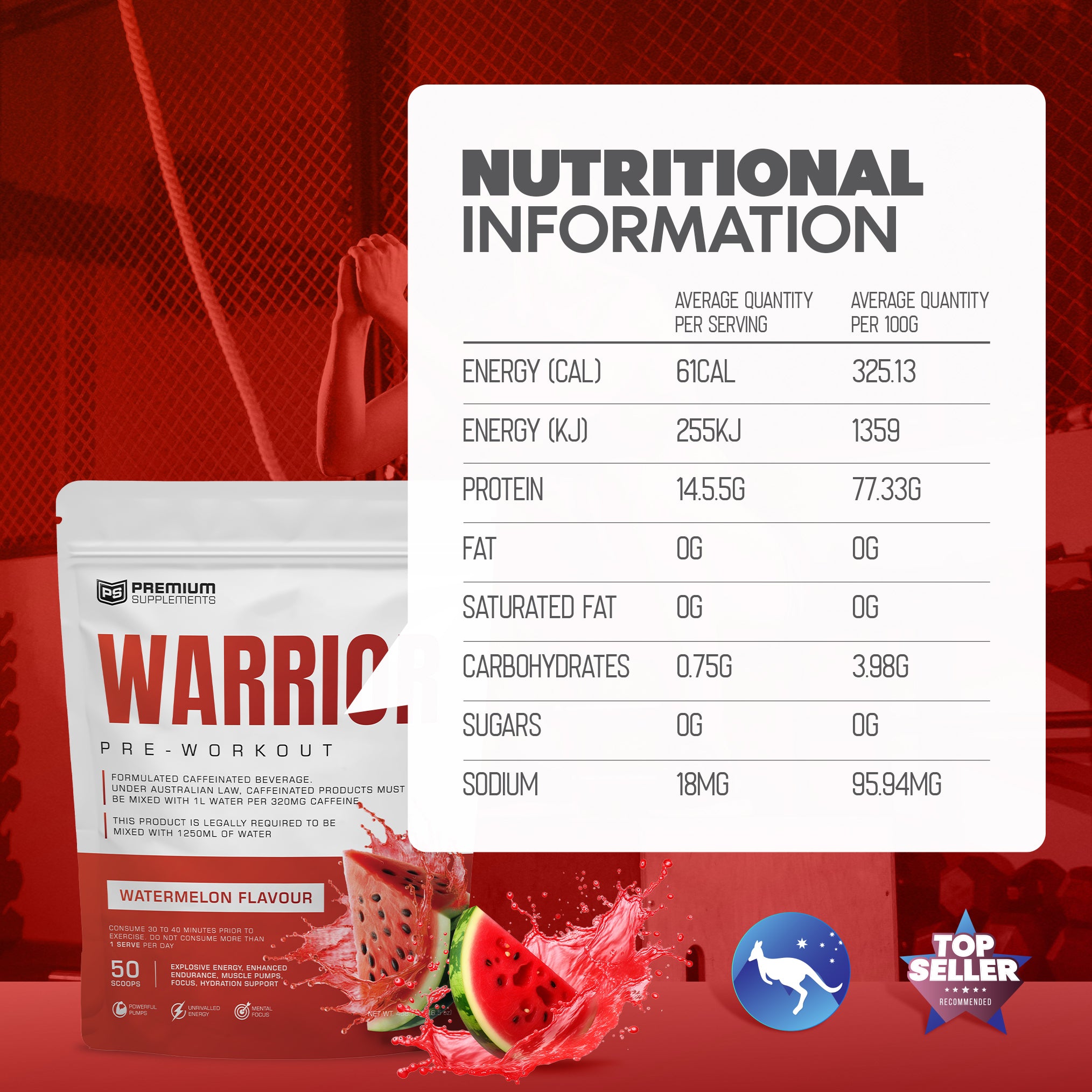 Warrior High-Stimulant Pre-workout