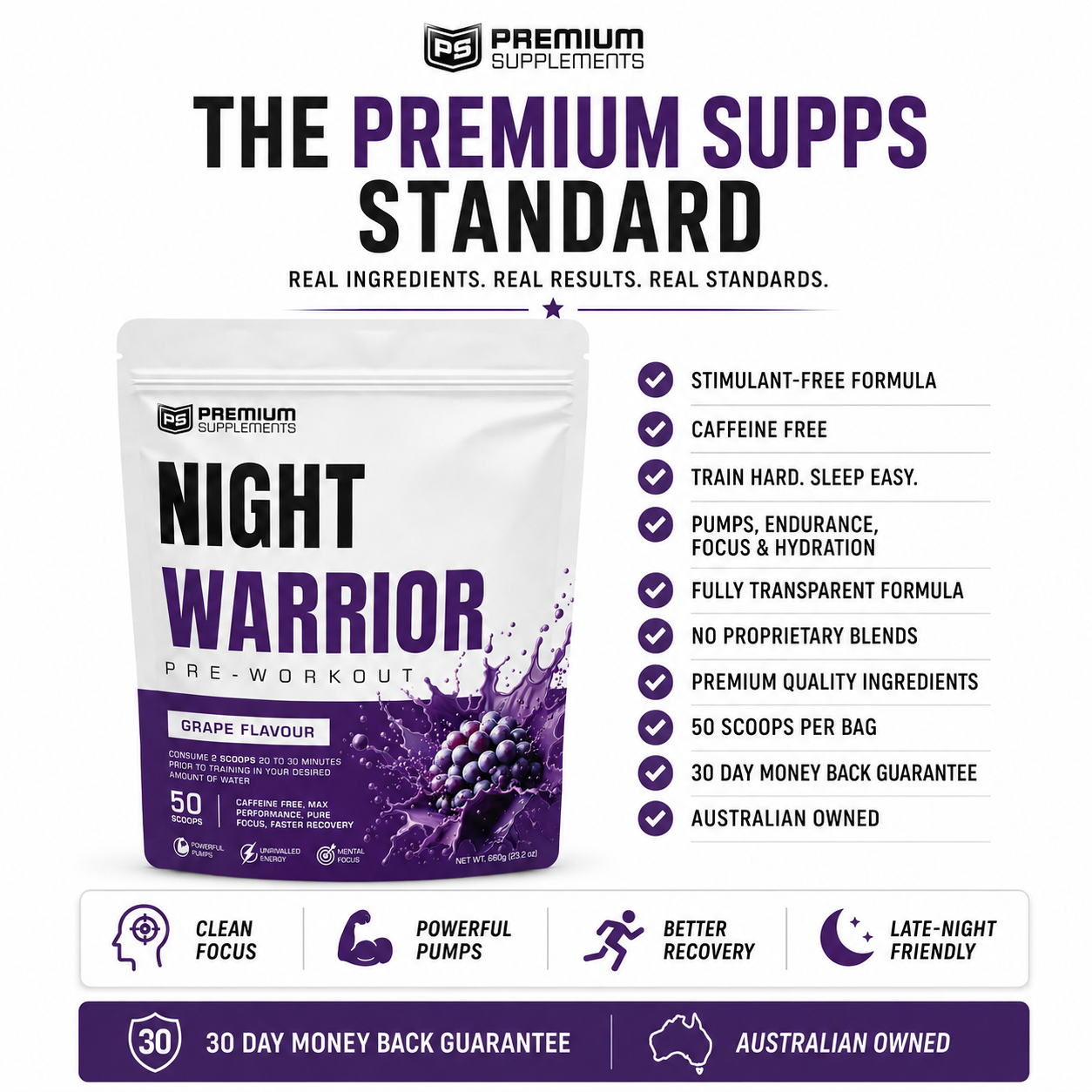 Night warrior Caffeine-free Pre-workout