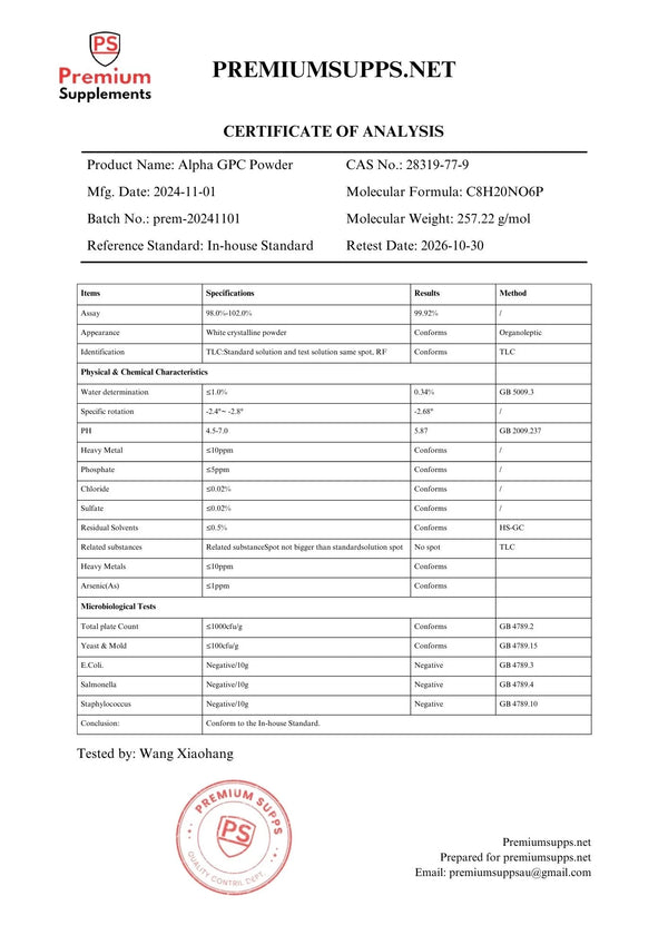 Lab Test - Alpha GPC