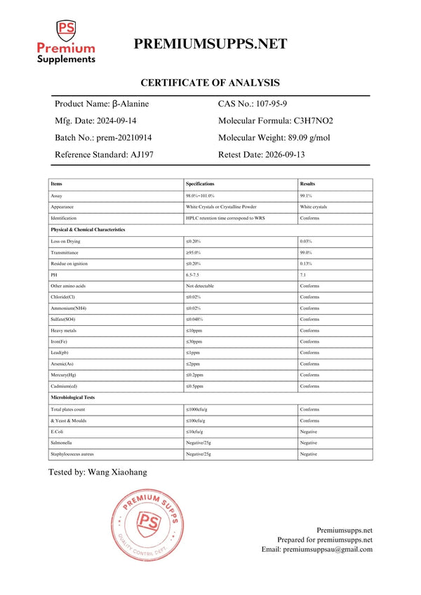 Lab Test - Beta Alanine