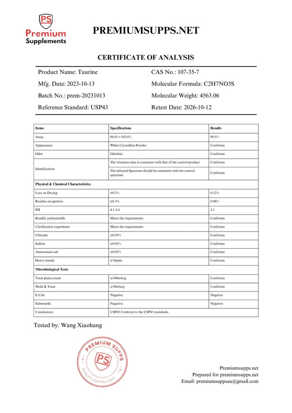 Lab Test - Taurine